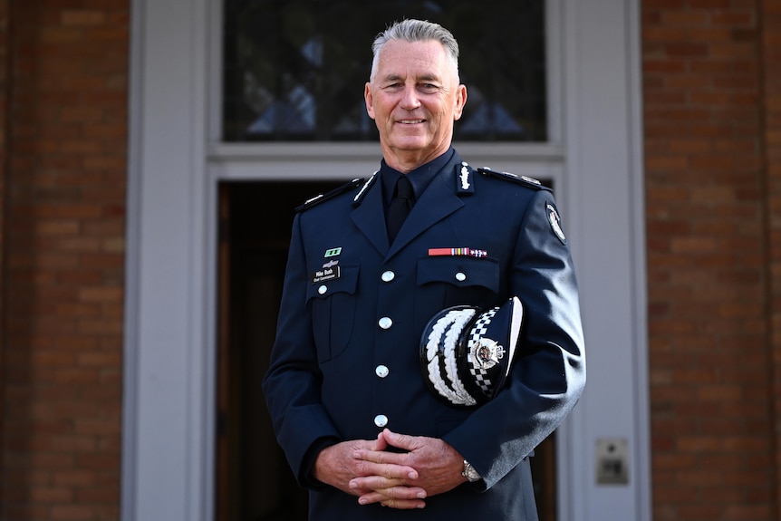Victoria Police Chief Commissioner Mike Bush poses for a photo.