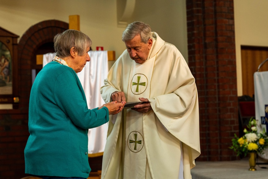 scenes from within a church