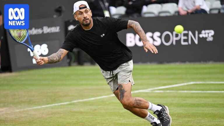 Nick Kyrgios wins opening match in Stuttgart after five-month absence from ATP Tour