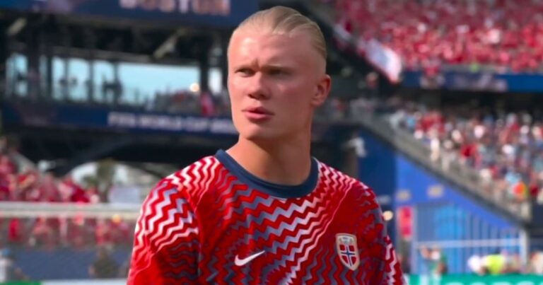 Haaland encabeza el saludo de los jugadores de Noruega a la afición: ¡Todos querían verlo!
