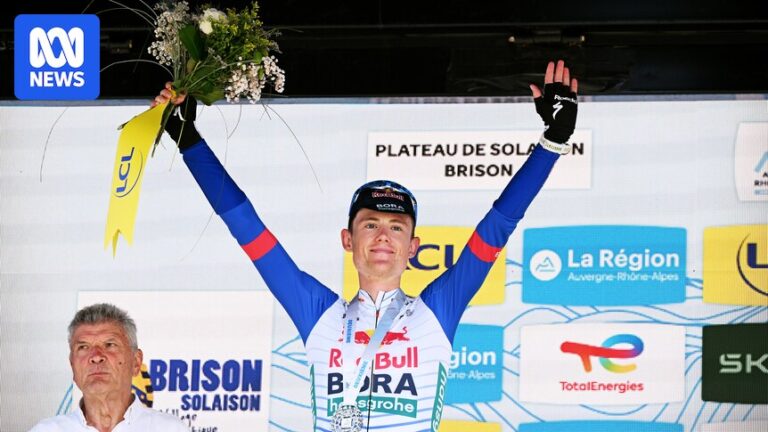 Luke Tuckwell claims stunning second place at Tour Auvergne-Rhône-Alpes, dedicates jersey to sister