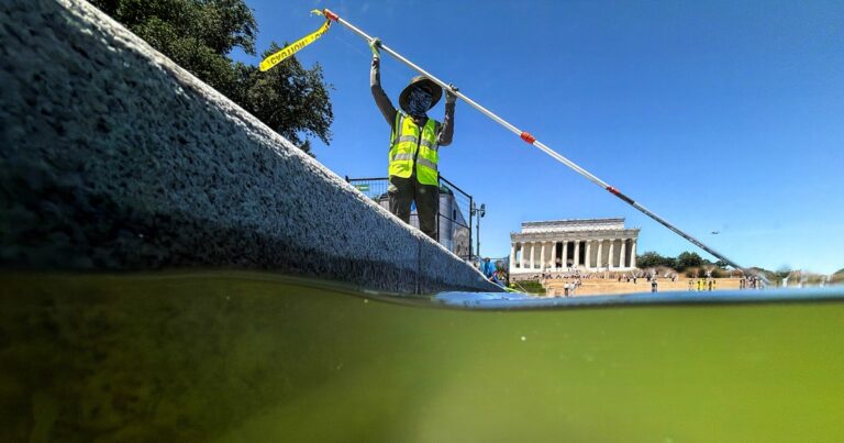 Interior secretary says Trump administration will use the same company to repair Lincoln Memorial Reflecting Pool damage